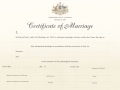 Marriage certificate NSW