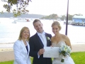 Marriage celebrant at Watsons Bay wedding