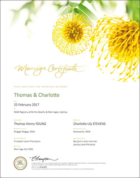 Marriage Floral Yellow