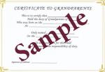 Certificate for grandparents