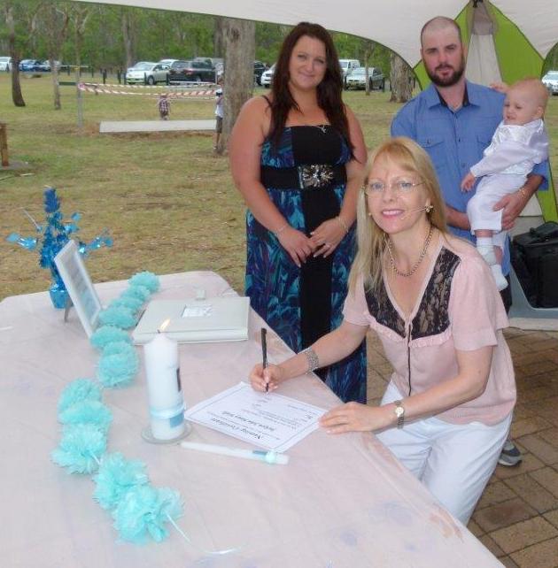 Naming day celebrant at Nurragingy Reserve, Knox Rd, Doonside, NSW