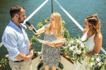 Wedding ceremony on a boat