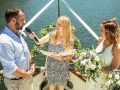 Wedding ceremony on a boat