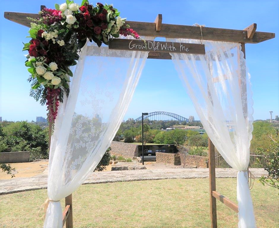 wedding arch Ballast Point Park