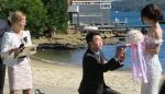 Gibons Beach reserve wedding ceremony