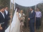 Jewish chuppah in the woods