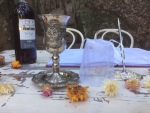 Kiddush cup at a wedding