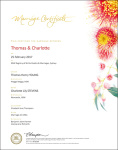 certificate of marriage