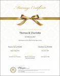 certificate of marriage