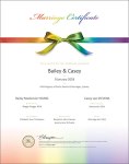 certificate of marriage