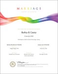 certificate of marriage
