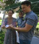 releasing butterflies at naming day