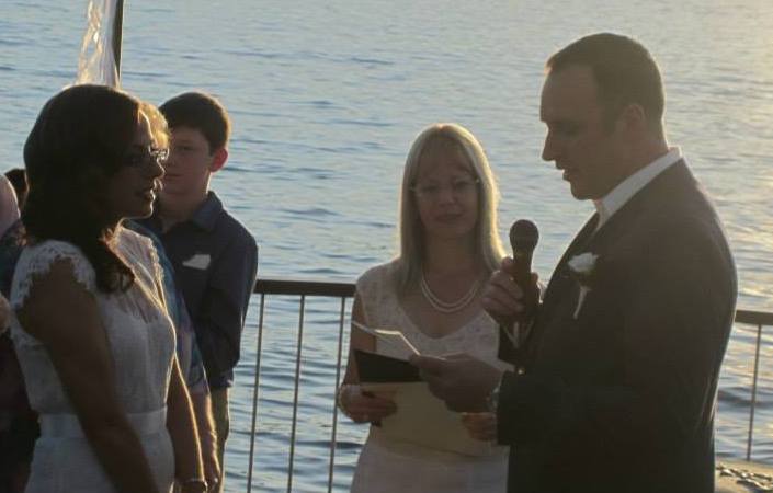 Wedding ceremony at lucinda park palm beach