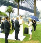 Wedding ceremony Hickson reserve park, Sydney