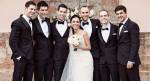 bride & Groom with all groomsmen