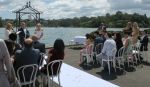 wedding ceremony at rowing club Abbotsford