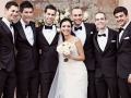 bride & Groom with all groomsmen