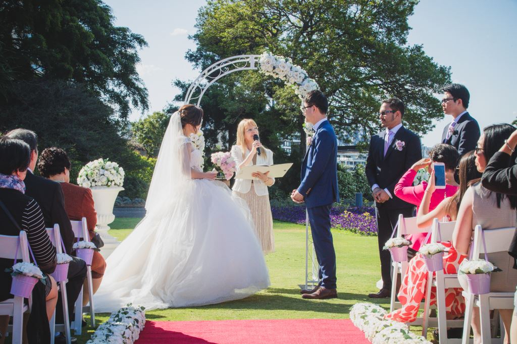 wedding at the Royal Botanic gardens