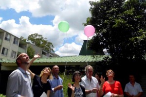 balloon release naming ceremony